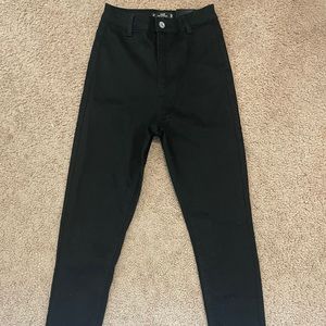 Black Missguided Vice high waisted tube jean